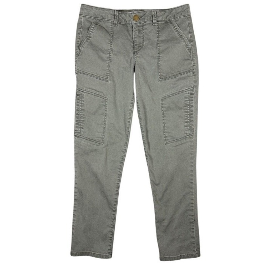 Wit & Wisdom Olive Green Cargo Pants Petite 6P Straight Leg Stretch LP1363E8X2